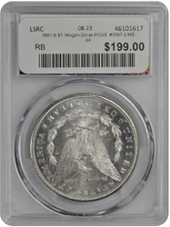 1881-S $1 Morgan Dollar PCGS  #3587-2 MS64