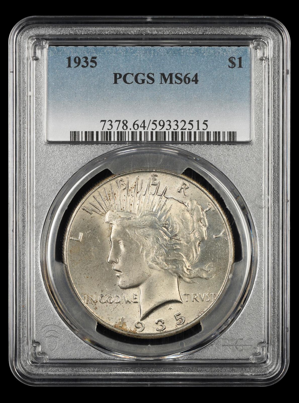 1935 $1 PCGS MS 64