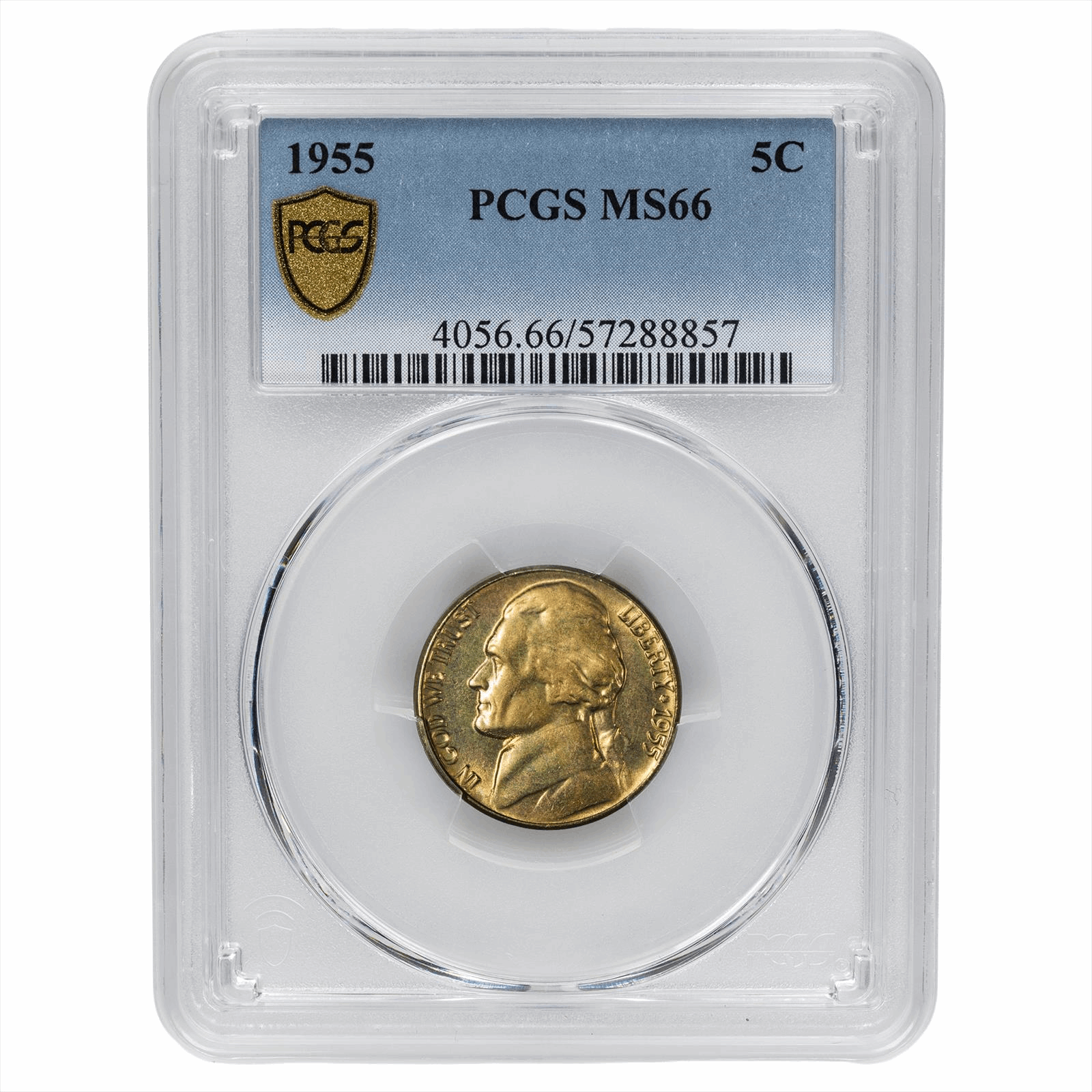 1955 Jefferson Nickel 5C PCGS MS 66