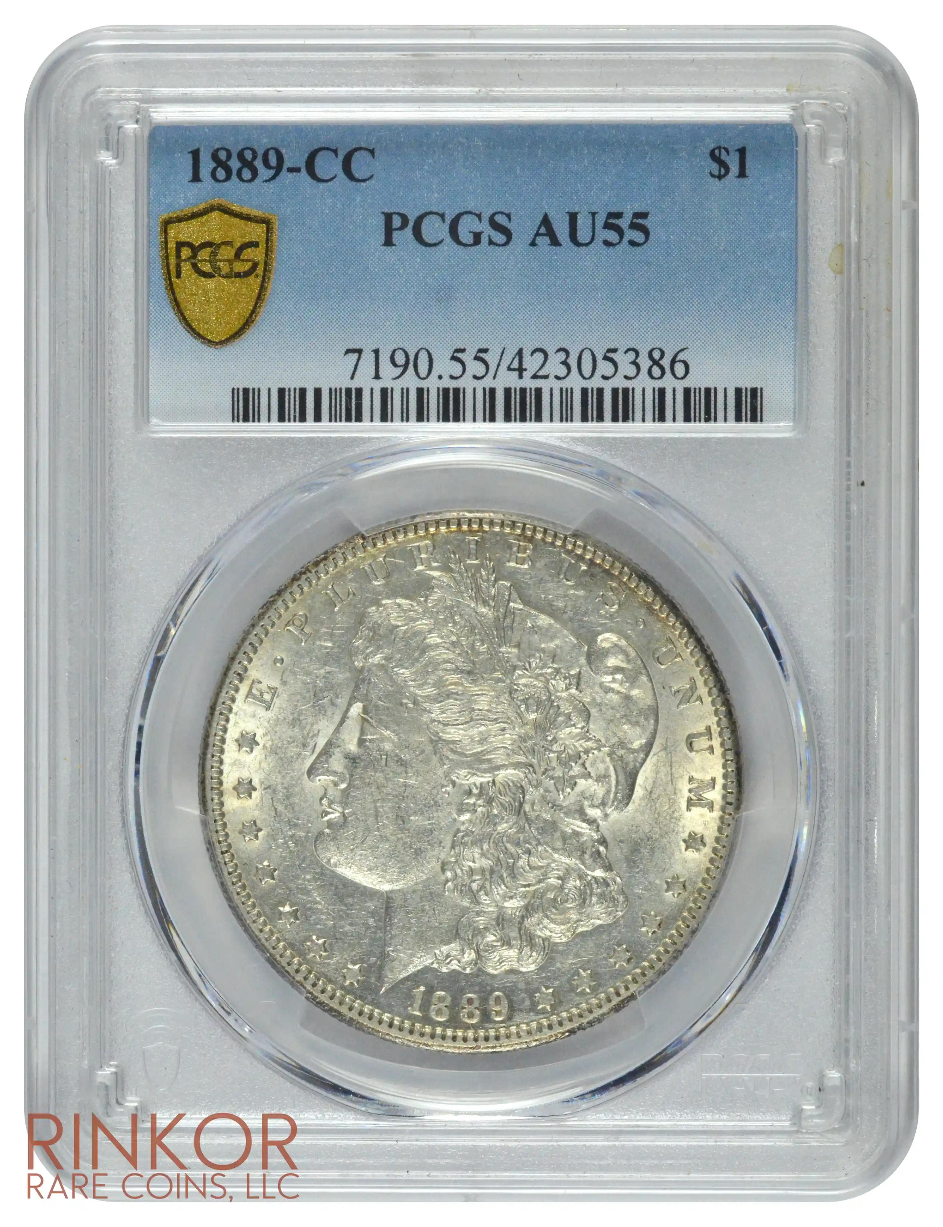 1889-CC $1 PCGS AU-55