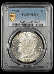 1878-S $1 PCGS MS 64