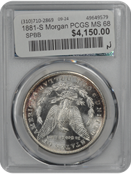 1881-S Morgan PCGS MS 68