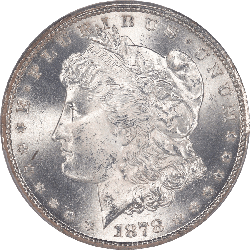 1878-CC Morgan Silver Dollar $1 PCGS MS64 CAC Frosty White Coin