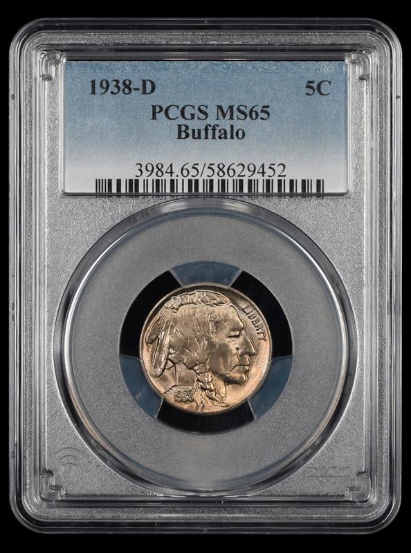 1938-D 5C PCGS Buffalo MS65