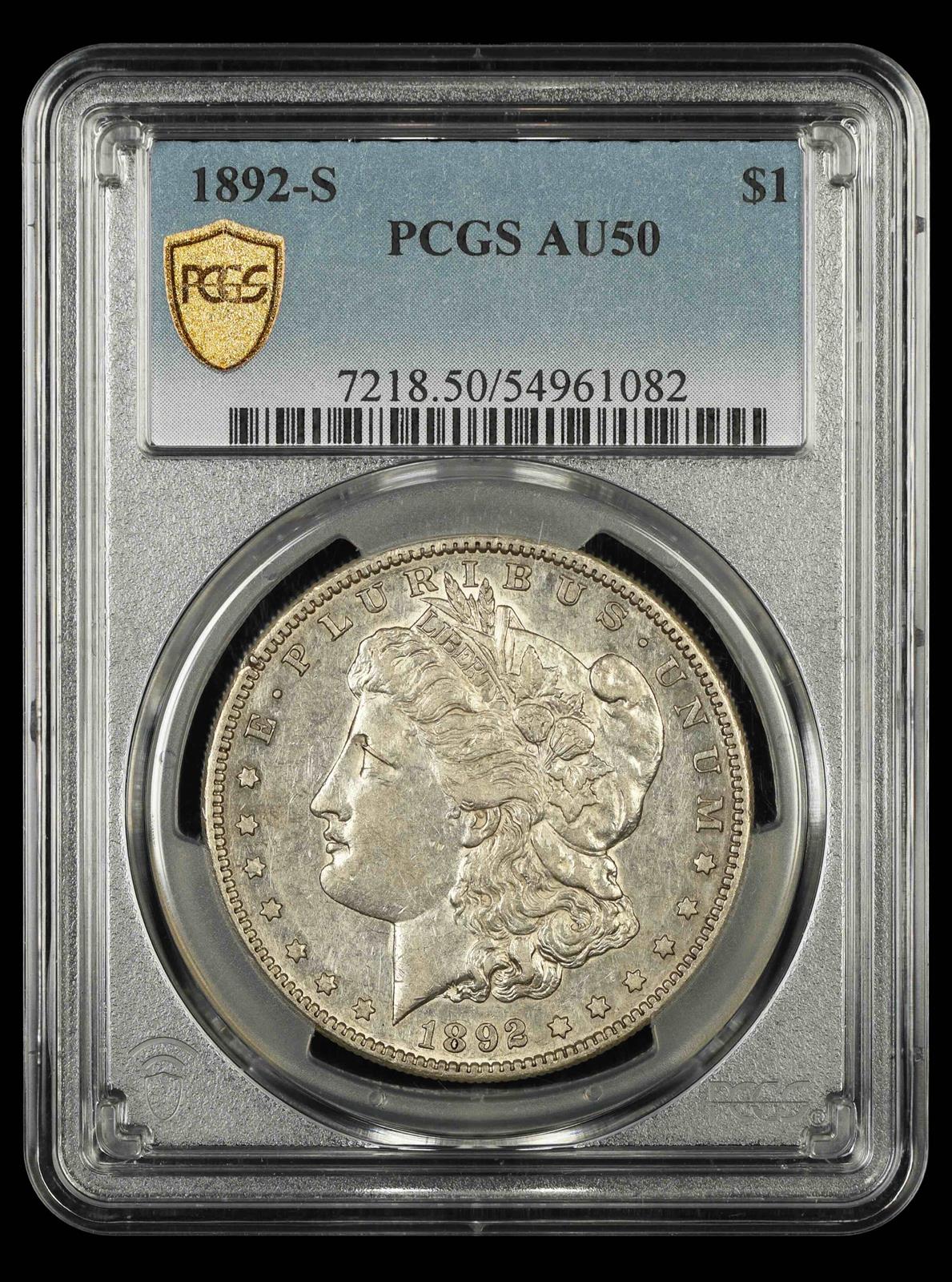 1892  S $1 PCGS AU50