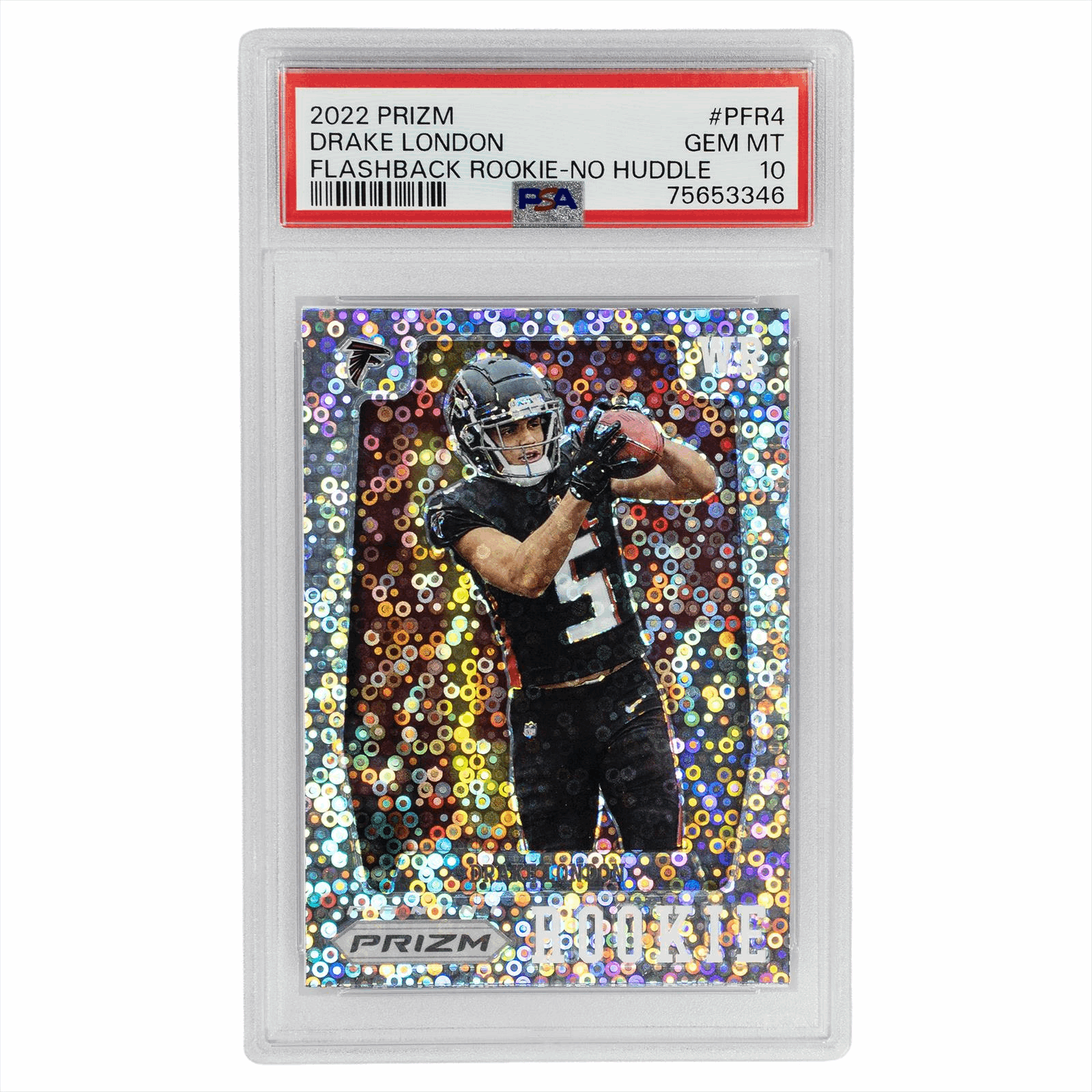 2022 Prizm Drake London Flashback Rookie - No Huddle #PFR4 PSA GEM MT 10