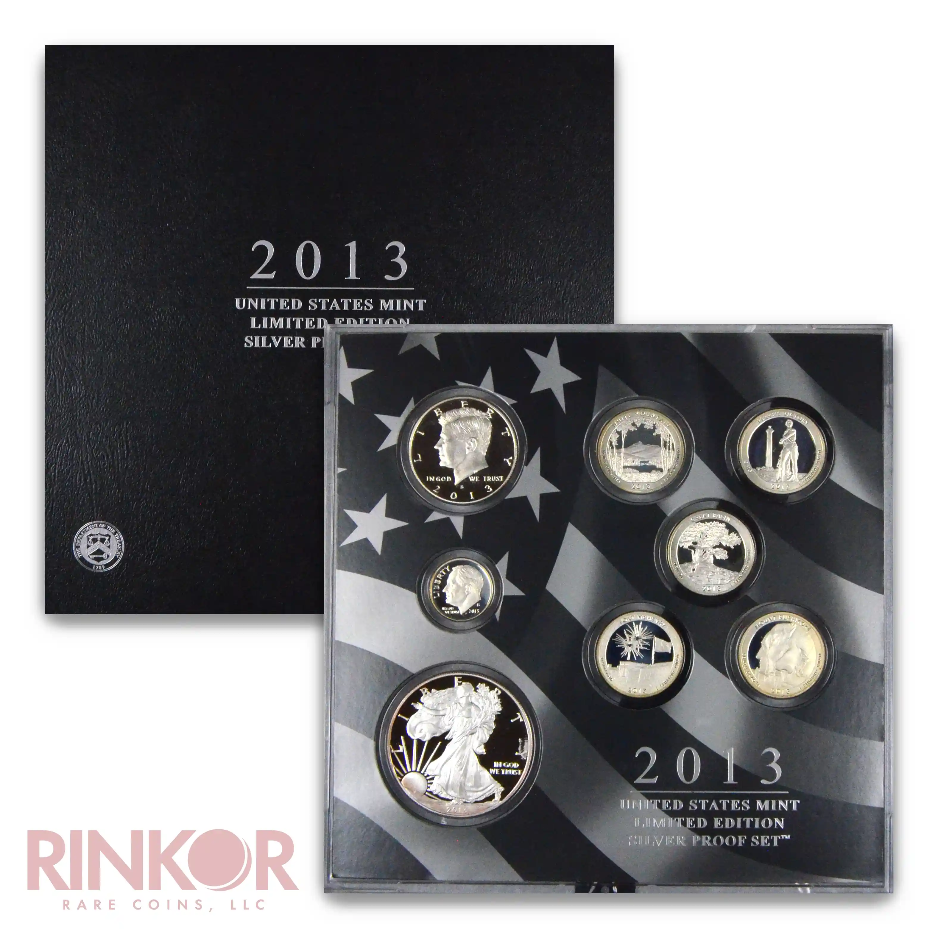 2013-S Limited Edition Silver 8-Coin Proof Set (Box and CoA)
