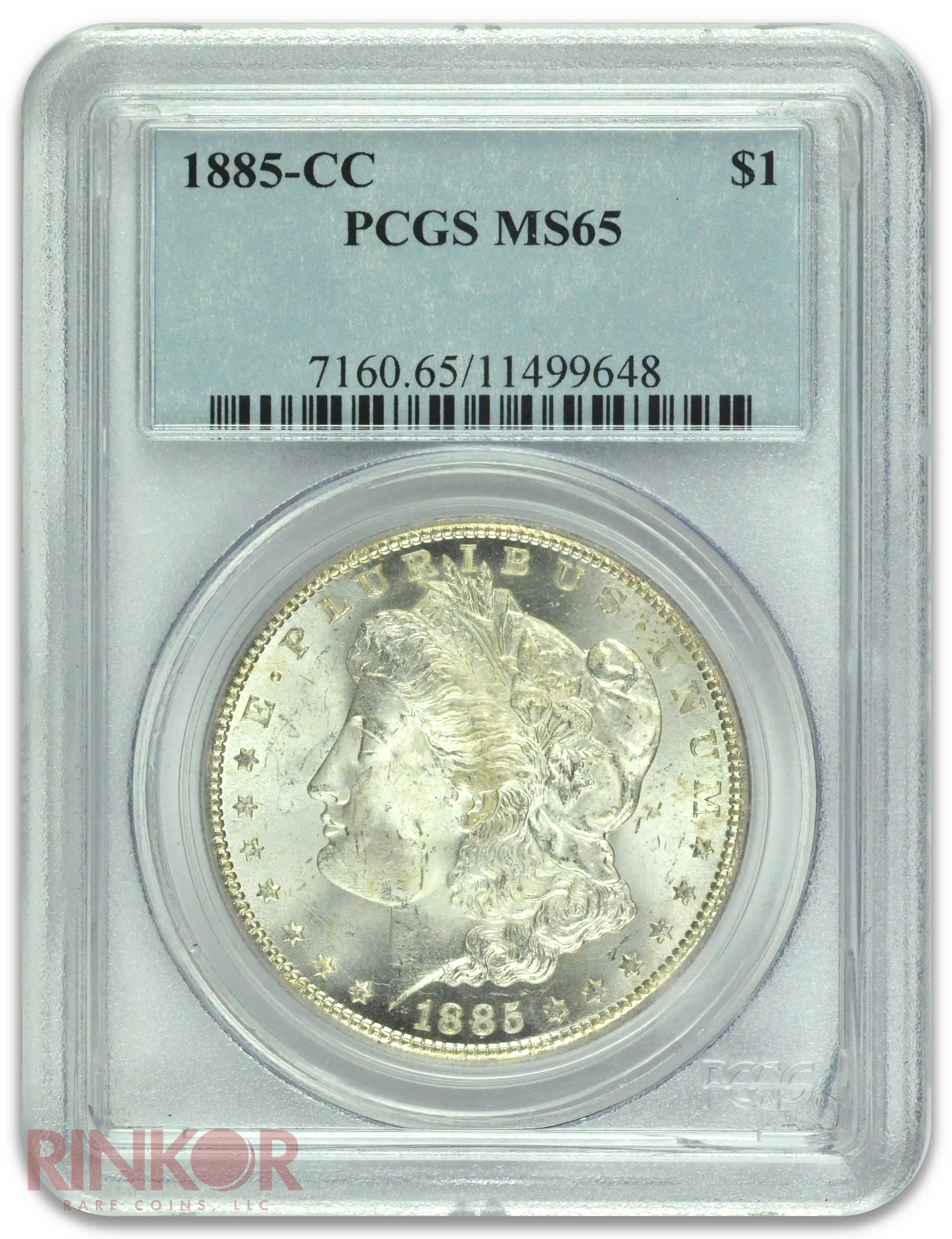 1885-CC $1 Morgan Dollar PCGS MS 65