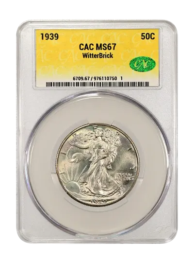 1939 Walking Liberty PCGS MS67 CAC 