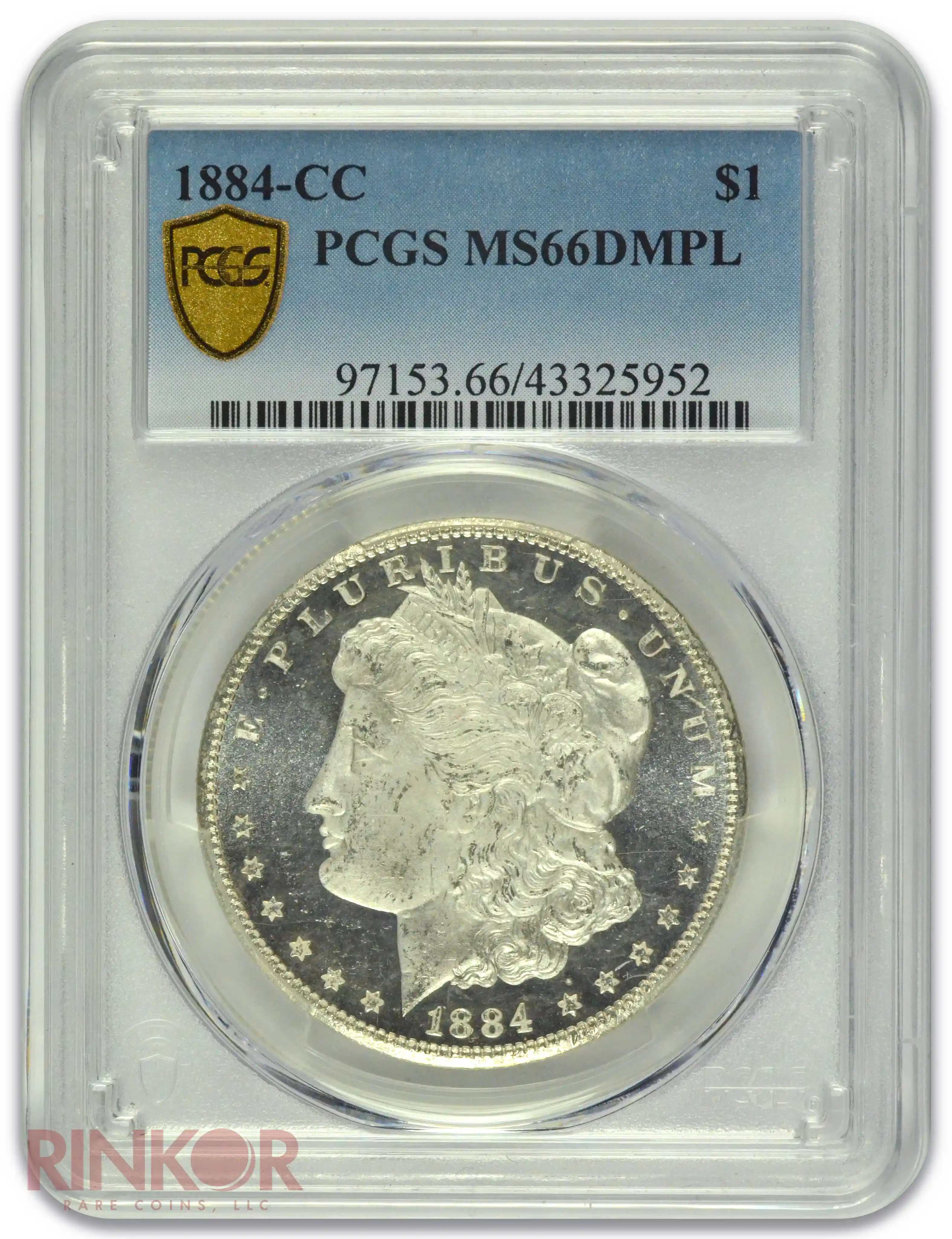 1884-CC $1 Morgan Dollar PCGS MS 66 DMPL