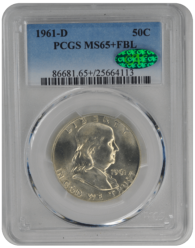 1961-D Franklin PCGS CAC (99) FBL 65+