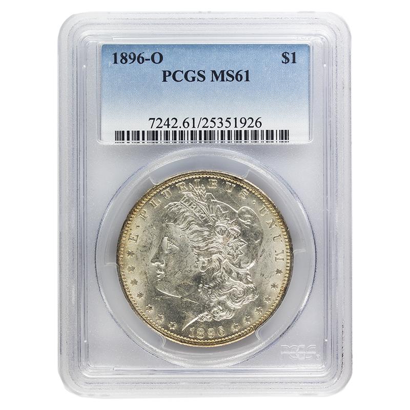 1896-O Morgan Dollar $1 PCGS MS61 