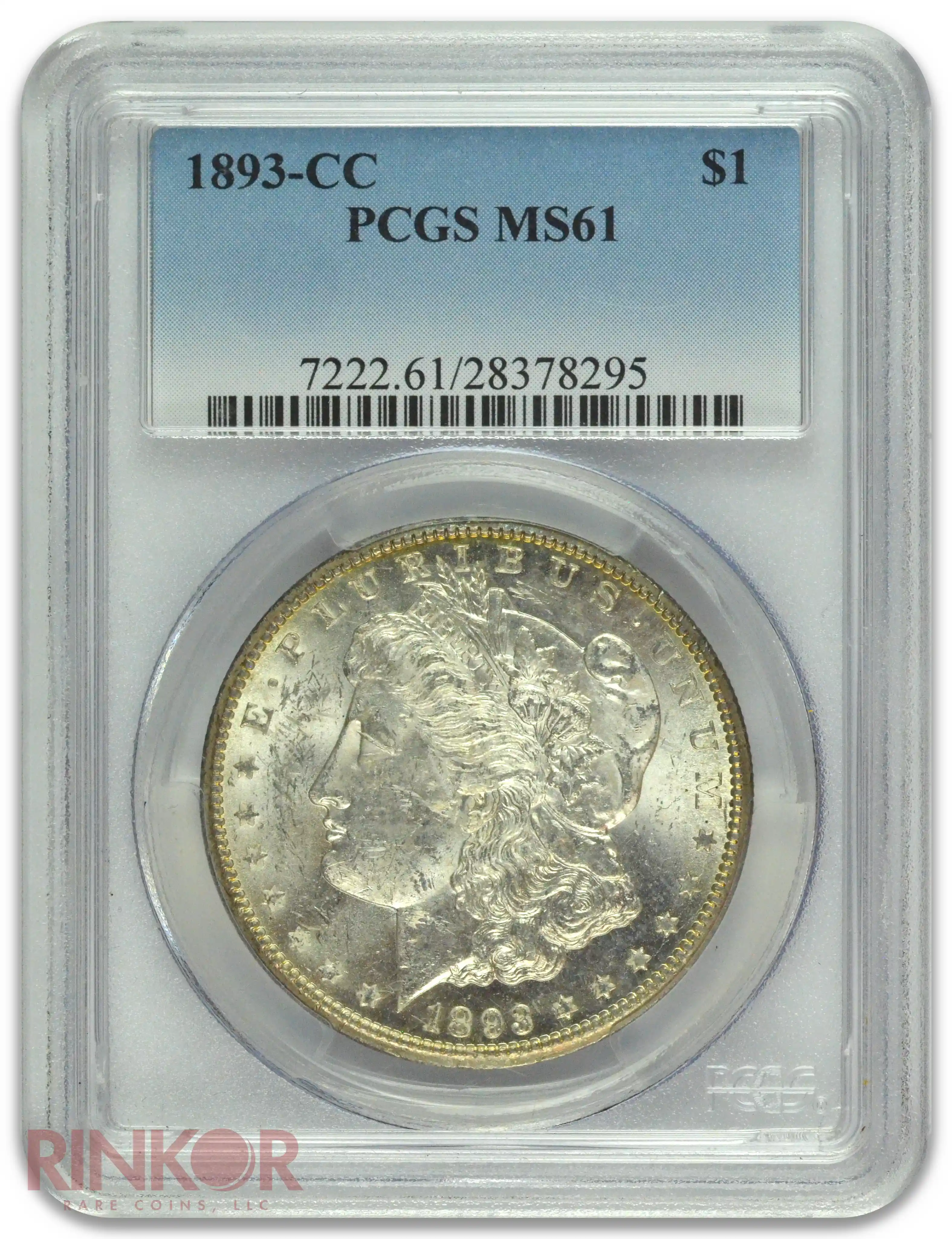 1893-CC $1 Morgan Dollar PCGS MS 61