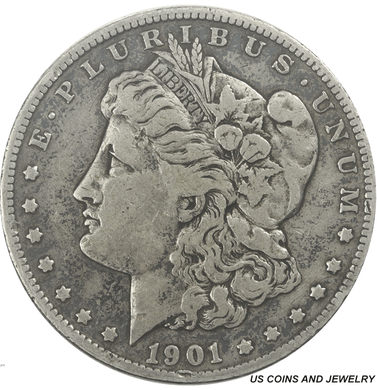 1901-S Morgan Silver Dollar Circulated, F / VF Condition - Nice 