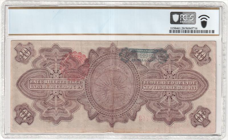 1914 1 Peso Mexico-Revolutionary Pick # S701b M1239c CF 15
