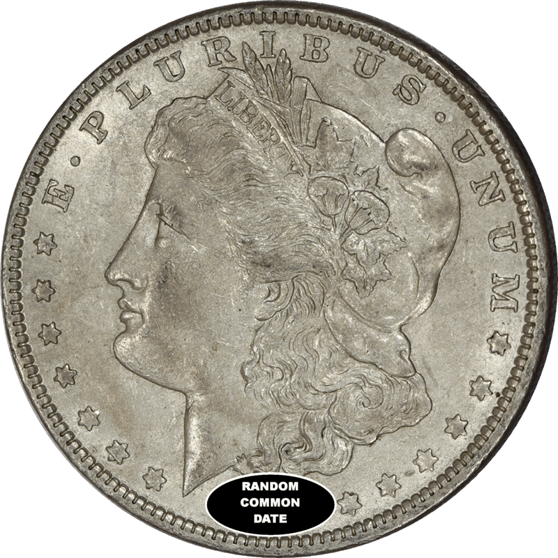 1878-1904 Random Date Morgan Silver Dollar $1 Raw AU or Better