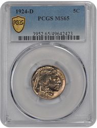 1924-D Buffalo PCGS MS 65 