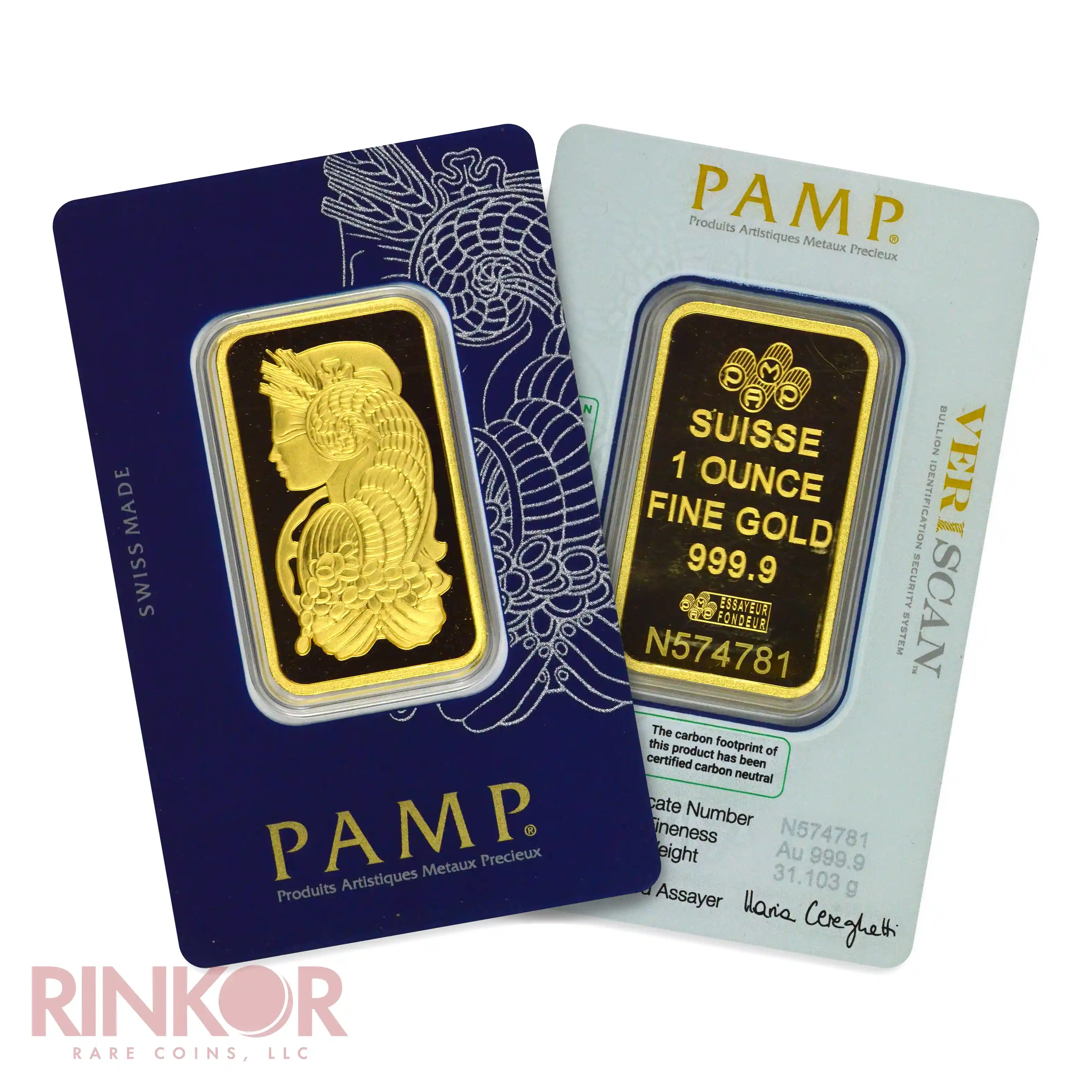 1oz Pamp Suisse Gold Bar (Carded)