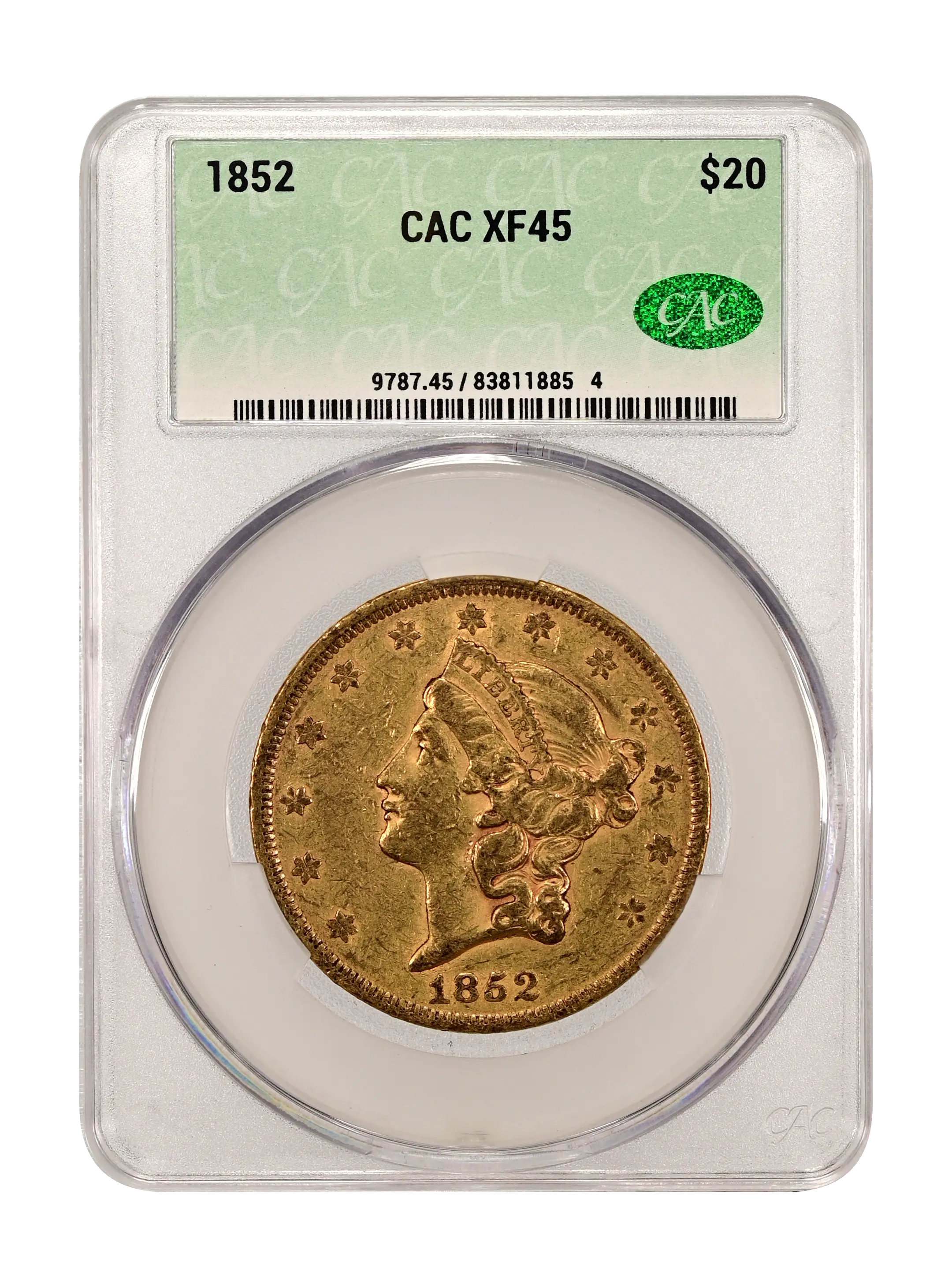 1852 $20 CACG XF-45 