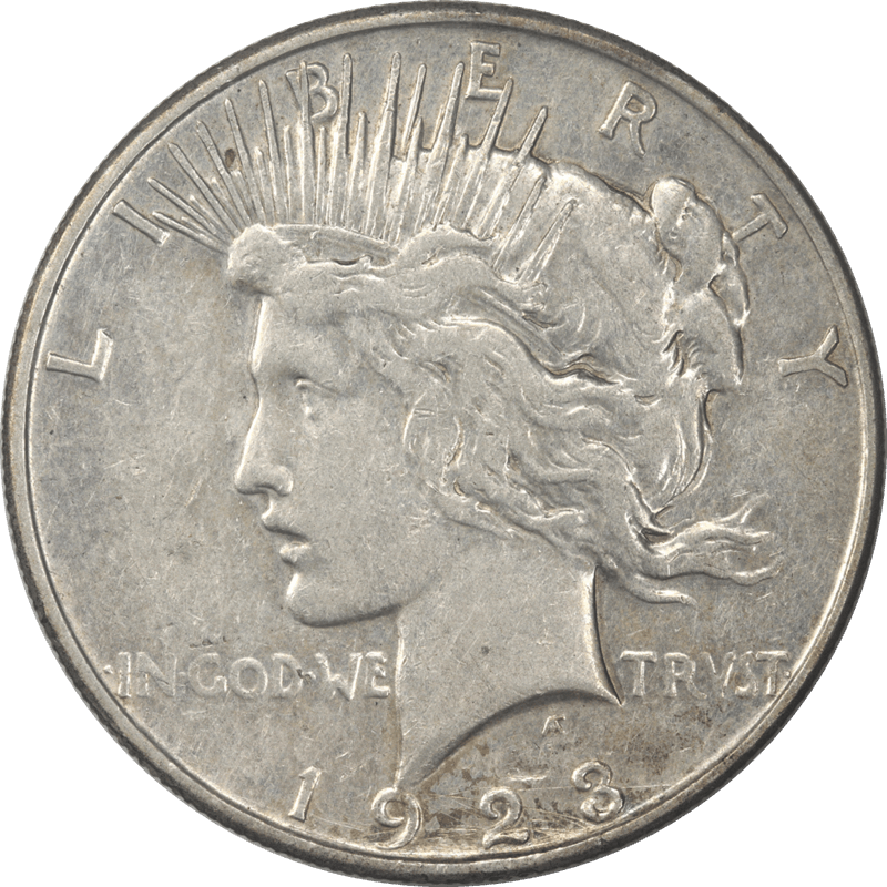1923-D Peace Silver Dollar $1,  Circulated Extra Fine