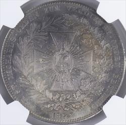 1837 Germany Bavaria Ludwig I Taler NGC UNC Det Monetary Union 