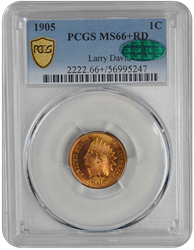 1905 Indian Head PCGS CAC RD 66+
