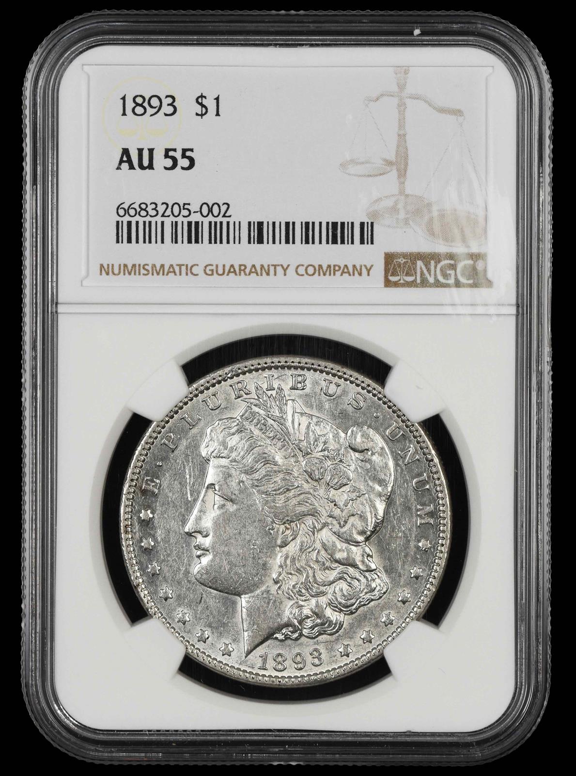 1893 $1 NGC AU-55