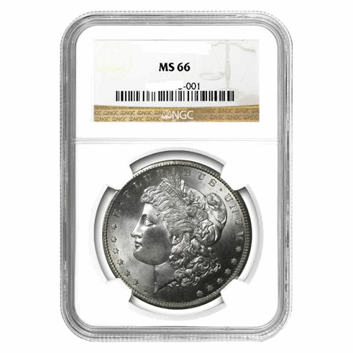 Common Date $1 Morgan Silver Dollar NGC MS66 