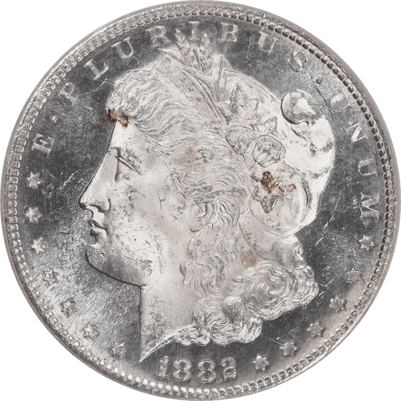 1882-S Morgan Silver Dollar $1, NGC 65 DMPL  - Nice White Coin