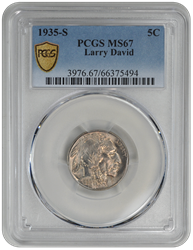 1935-S Buffalo PCGS MS 67