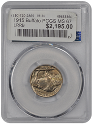 1915 Buffalo PCGS MS 67