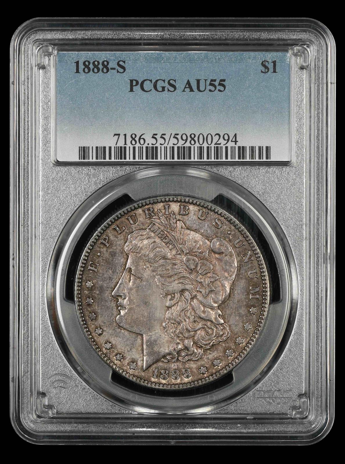 1888-S $1 PCGS AU-55