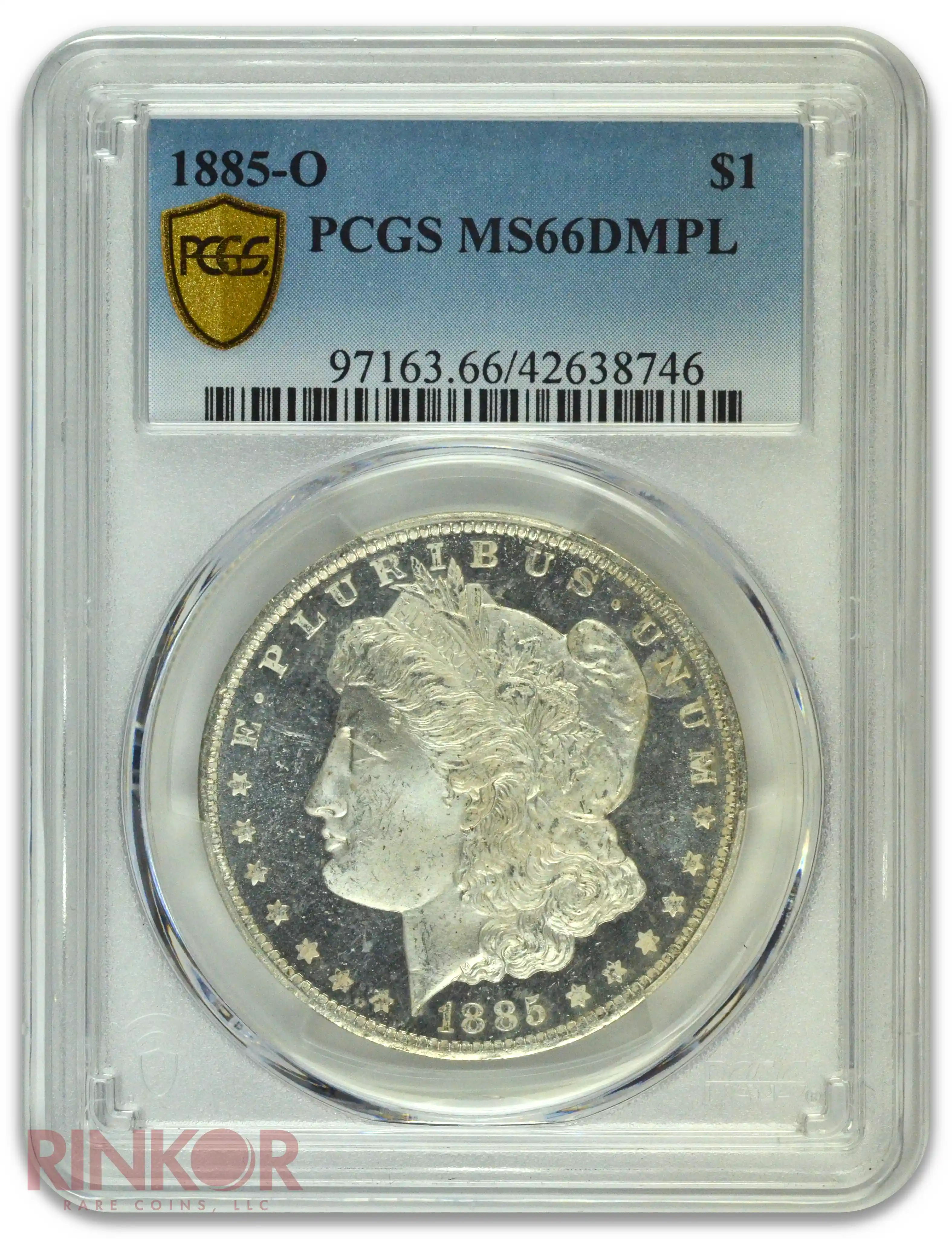 1885-O $1 Morgan Dollar PCGS MS 66 DMPL