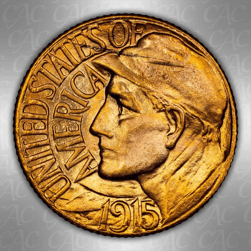 1915-S Panama-Pacific G$1 CACG MS 64