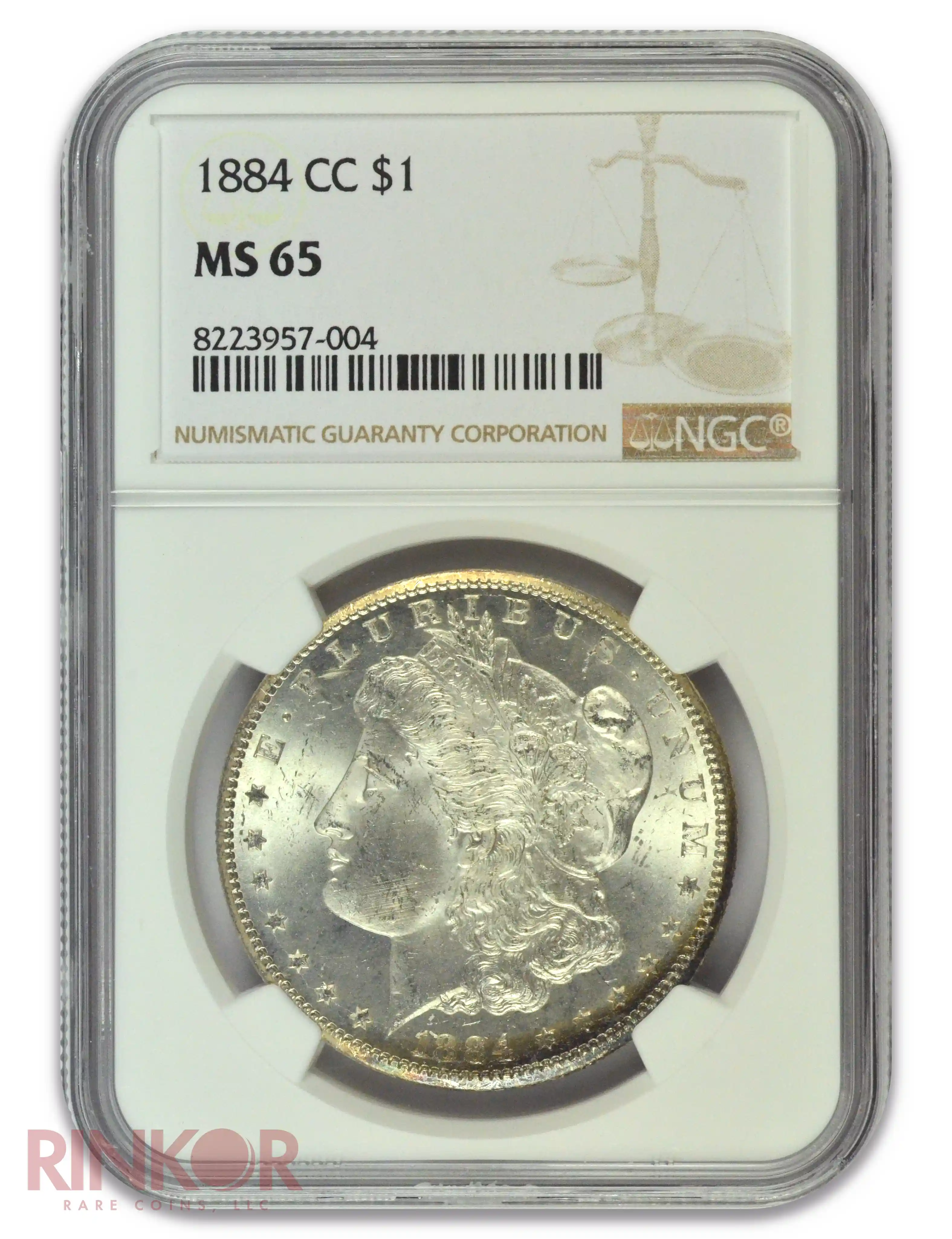1884-CC $1 Morgan Dollar NGC MS 65