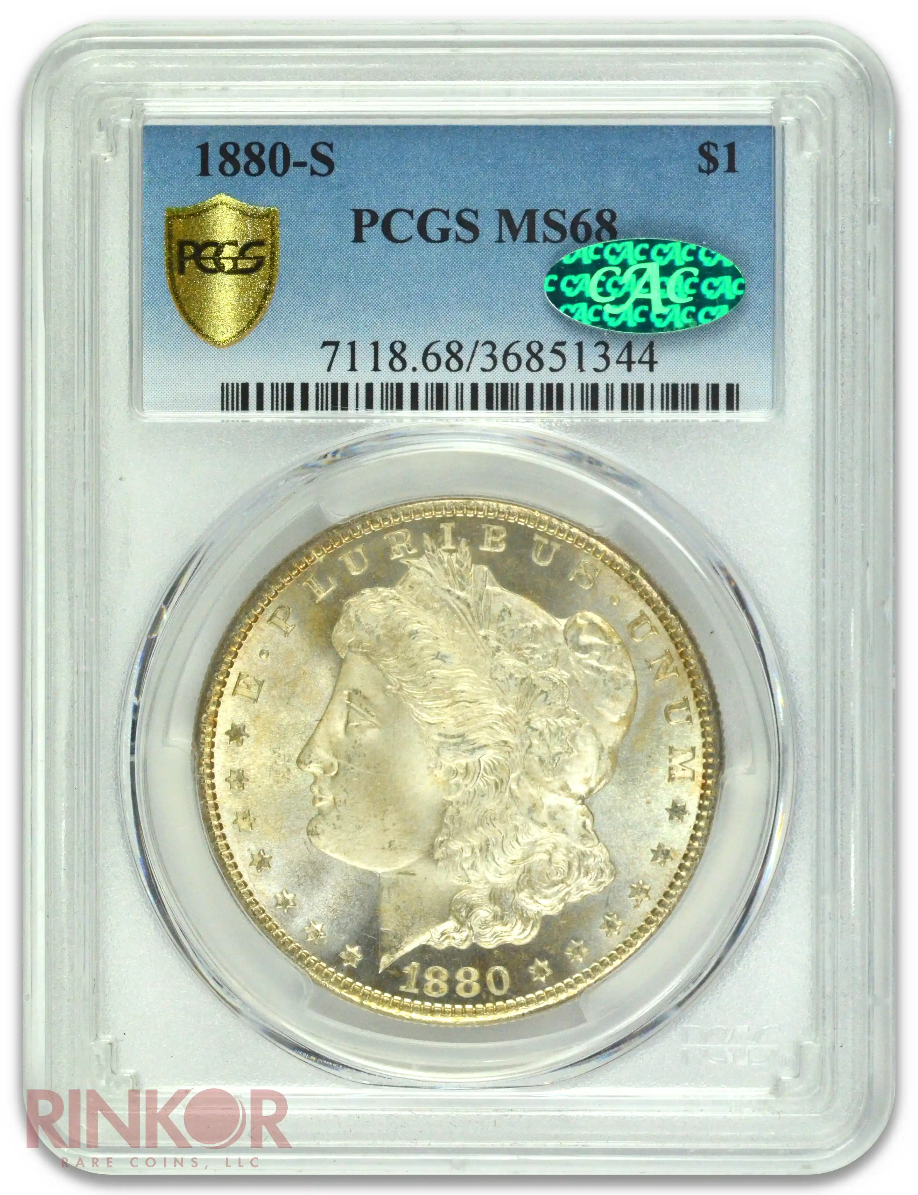 1880-S $1 Morgan Dollar PCGS MS 68 CAC
