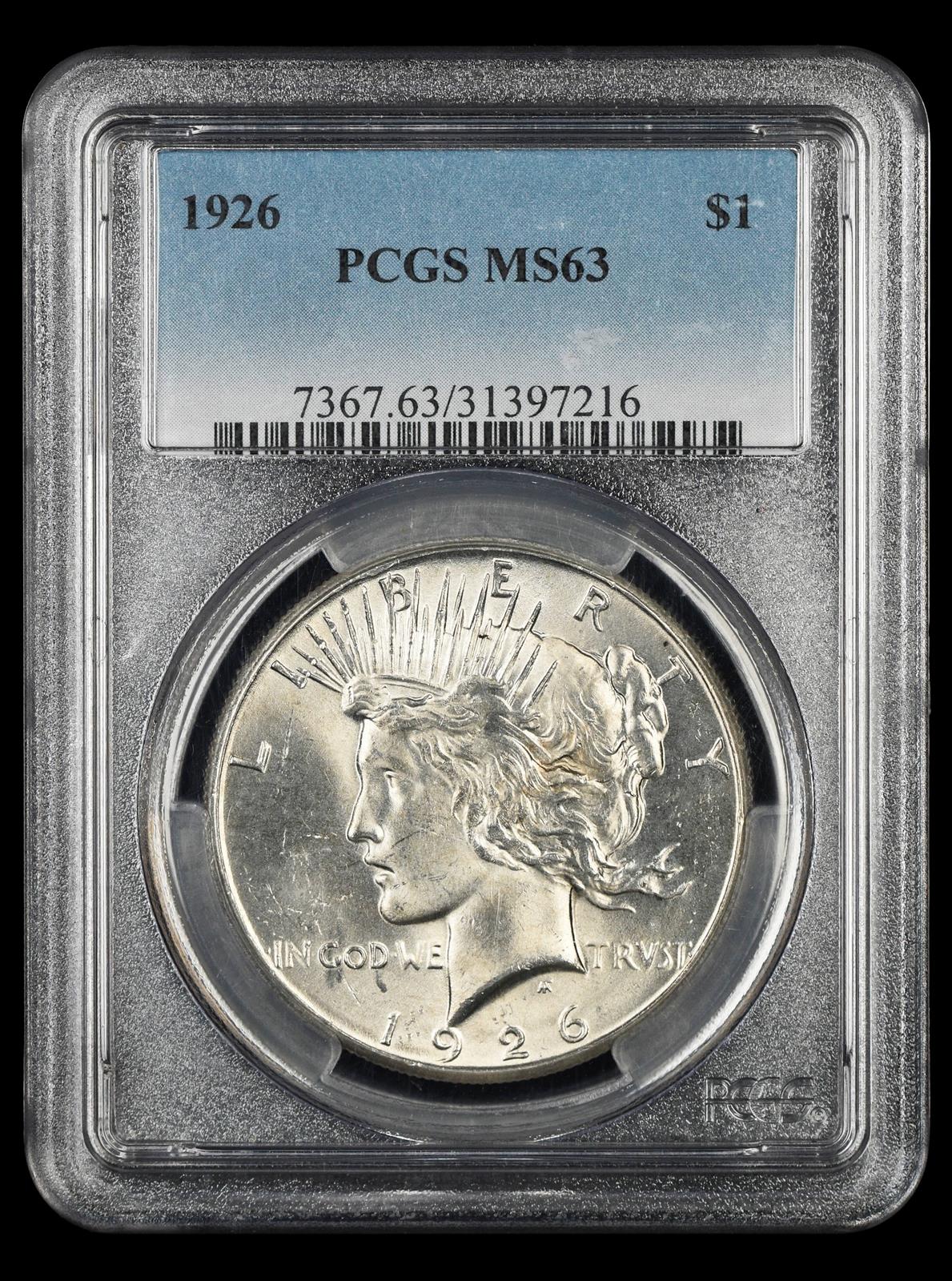 1926 $1 PCGS  MS63