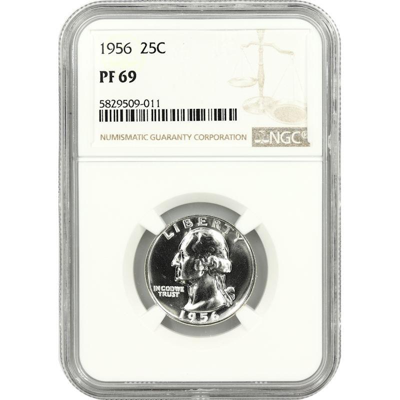 1956 Washington Silver Quarter 25C PROOF NGC PF69