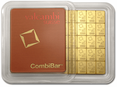 Gold Bar 50-gram Valcambi CombiBar
