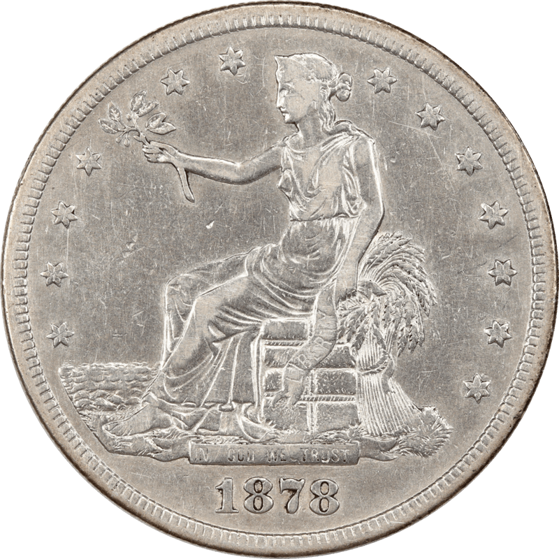 1878-S US Silver Trade Dollar T$1 Raw XF