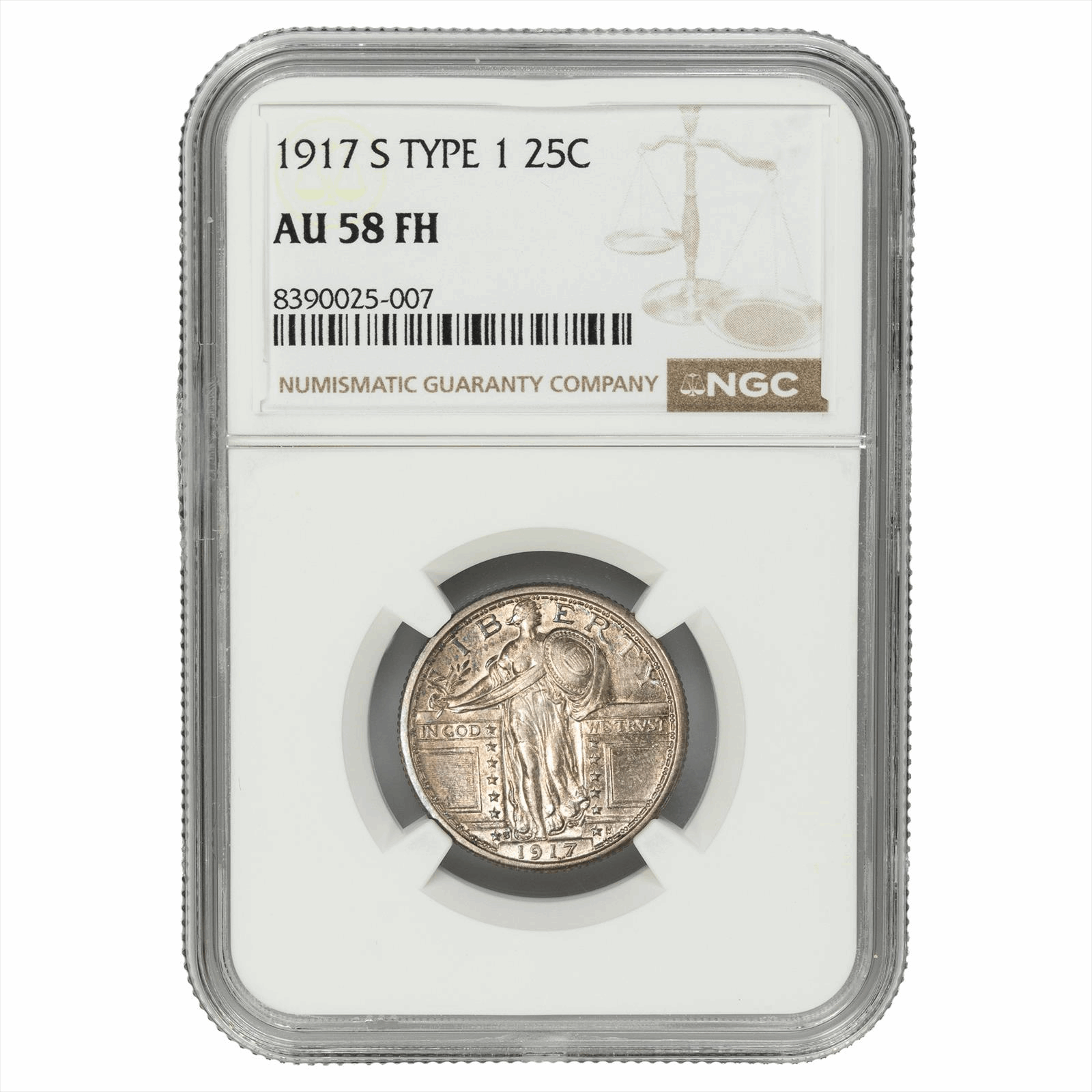 1917-S Type 1 Standing Liberty Quarter 25C NGC - U.S. Coins