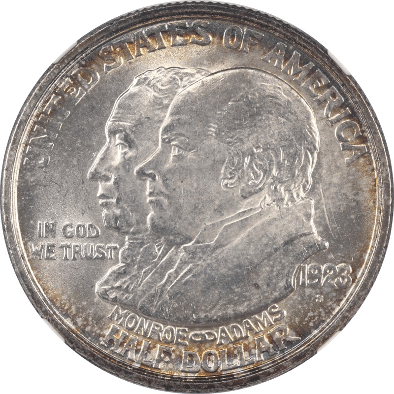1923-S Monroe Half Dollar Commemorative 50c NGC MS 64 