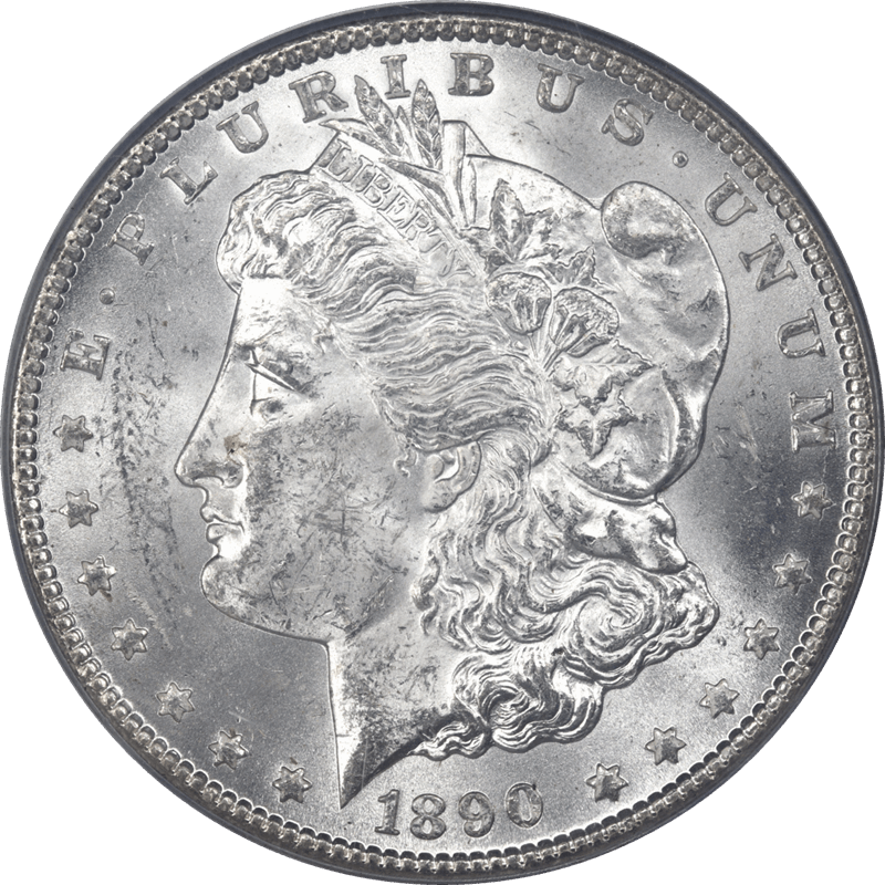 1890-CC Morgan Silver Dollar $1 PCGS MS63 - Nice Original Coin 