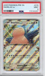 2025 Pokemon Pre En Snorlax Ex PSA MINT 9 