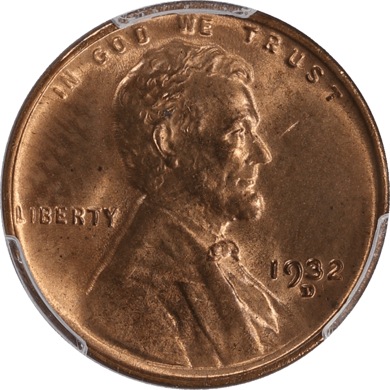 1932-D Lincoln Wheat Cent 1C PCGS MS 65 RD