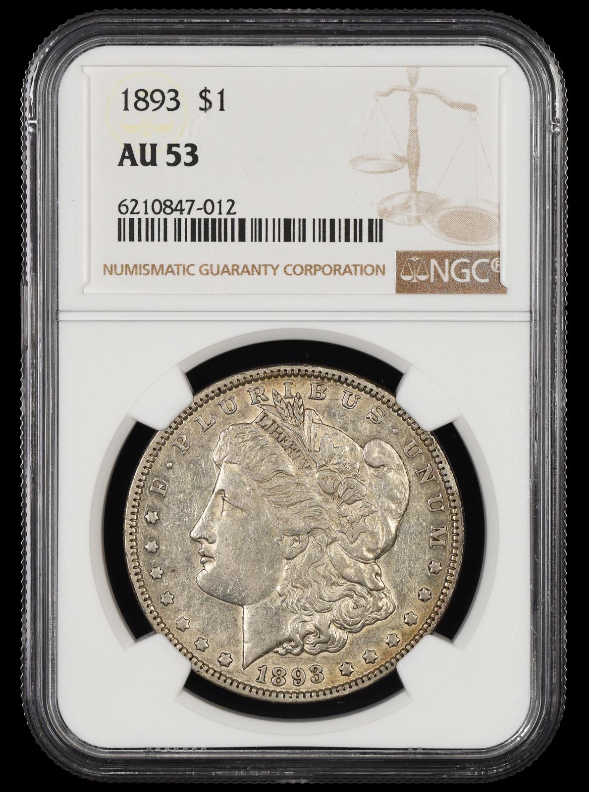 1893 $1 NGC AU-53