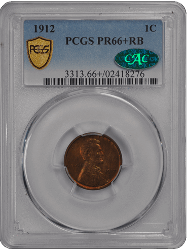 1912 1C PCGS RB (CAC) #3514-1 PR66+