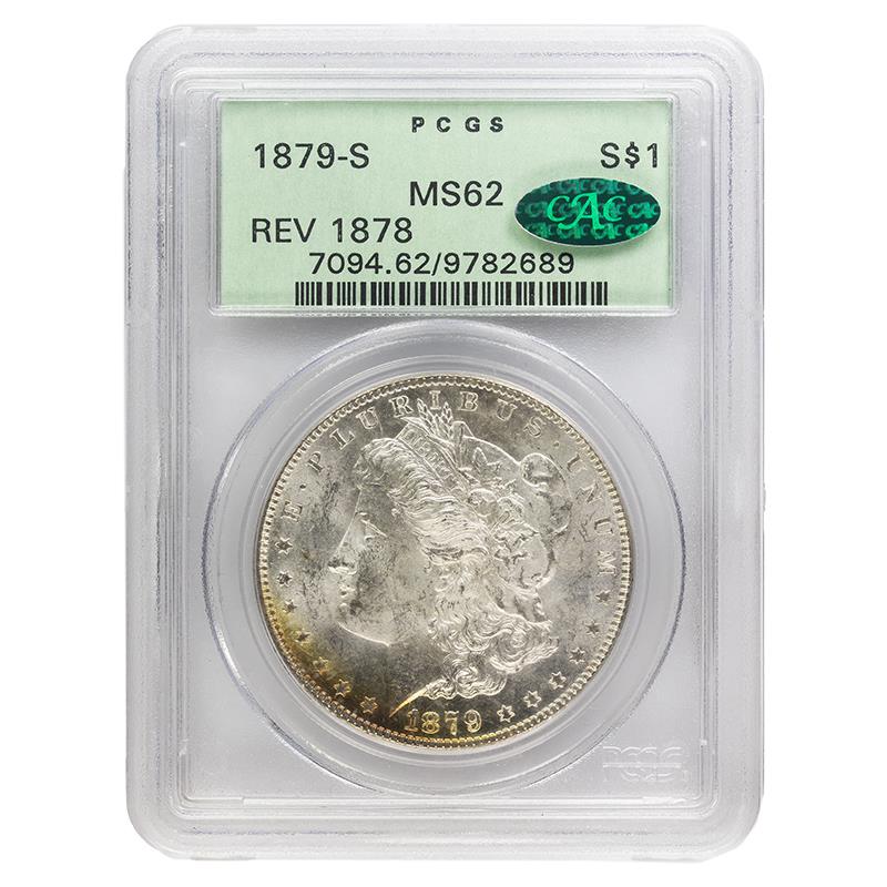 1879-S Morgan Dollar Reverse of 1878, $1 PCGS MS 62 - Toning