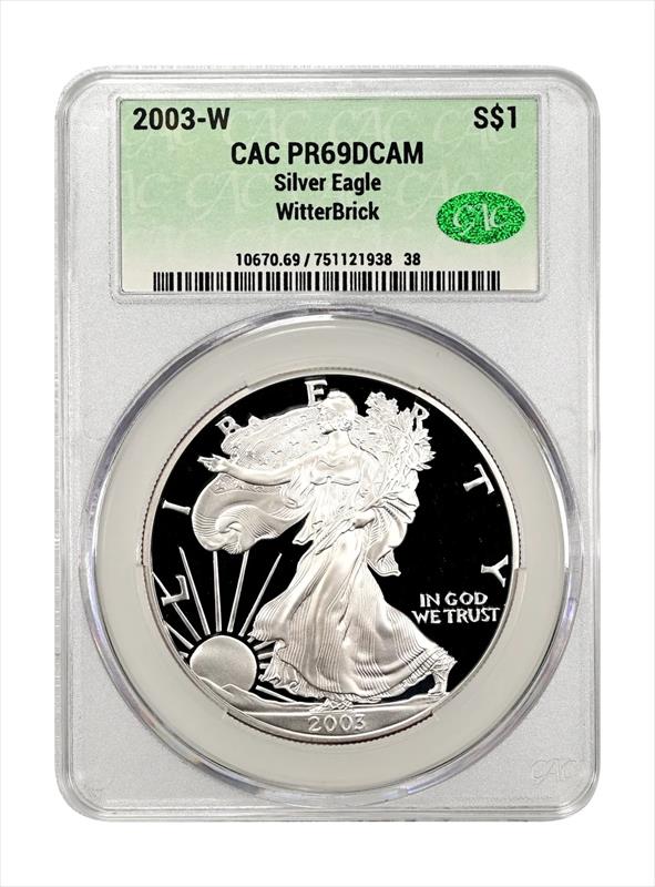 2003-W Eagle S$1 CACG PR 69 DCAM WitterBrick