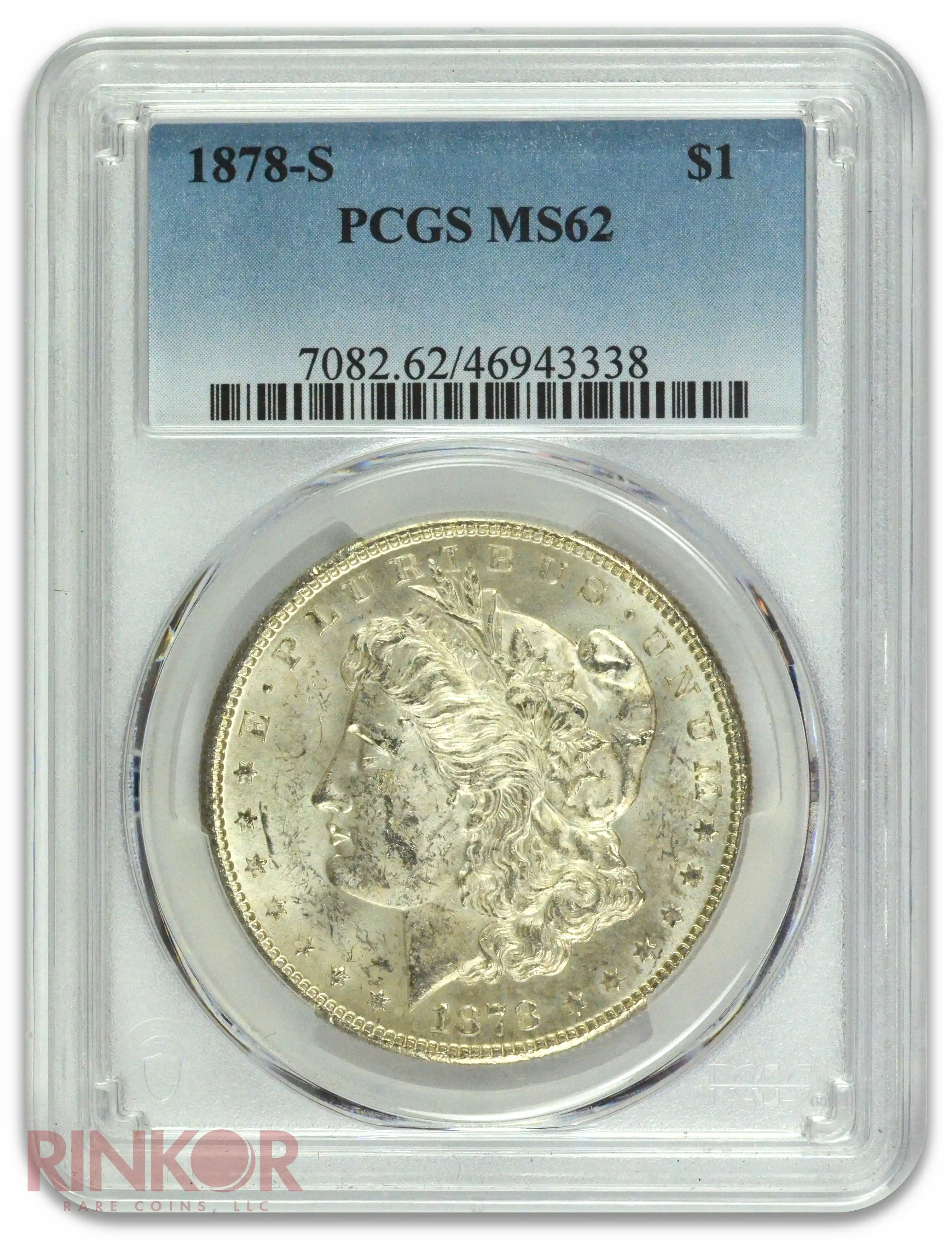 1878-S $1 Morgan Dollar PCGS MS 62